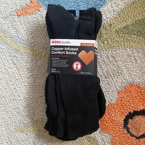 CVS Health I Black Copper-Infused Crew Comfort Socks I 3 Pairs I Unisex